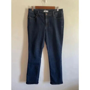 Women's LOFT Curvy Straight Leg‎ Blue Jeans - Size 10 GUC! 0281